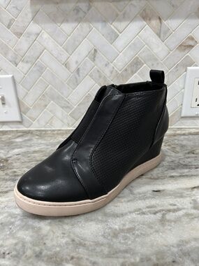 Black Wedge Booties